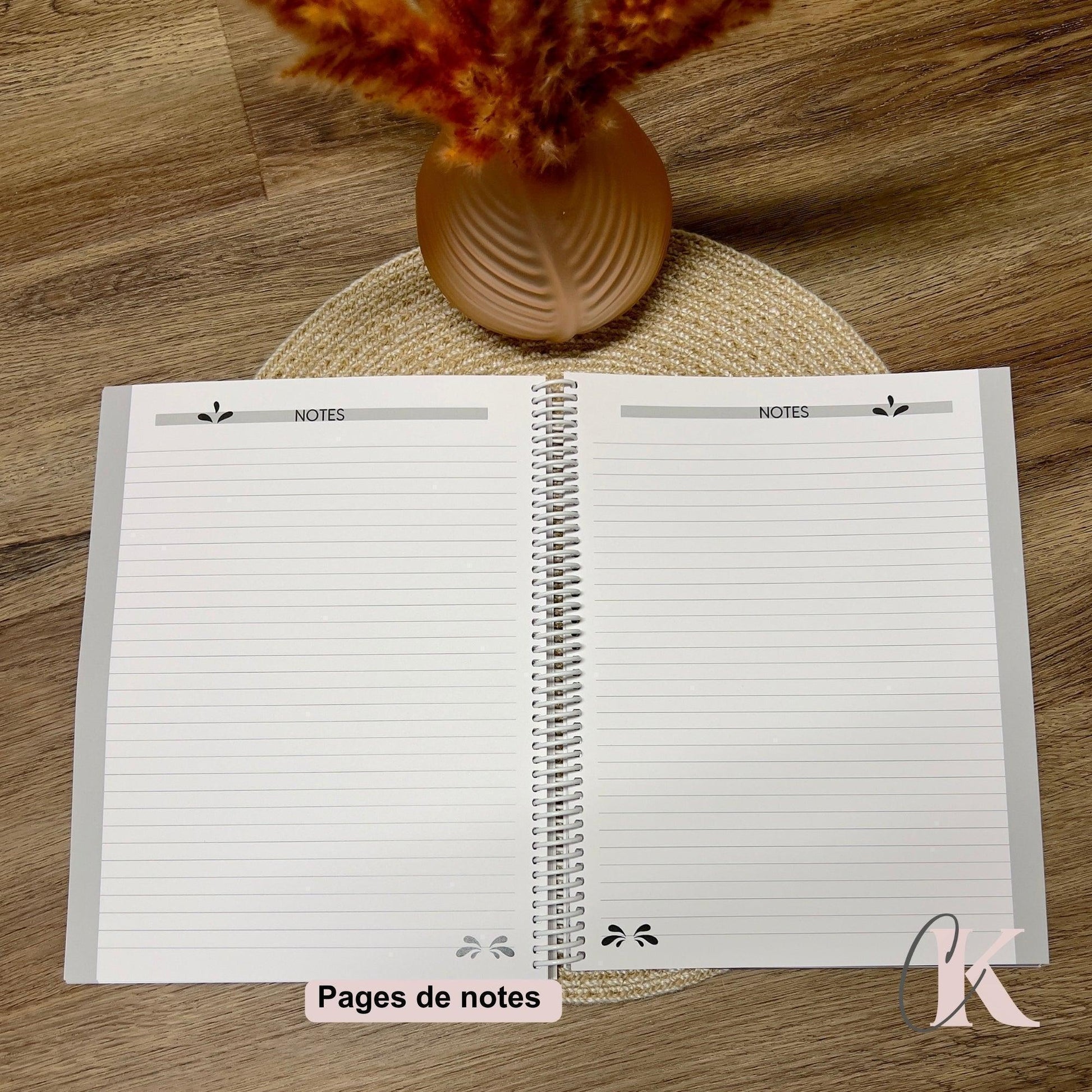 Agenda Planificateur Enseignant 2025-2026 Rose Poudré | Pastel Signature - Créations KingA+