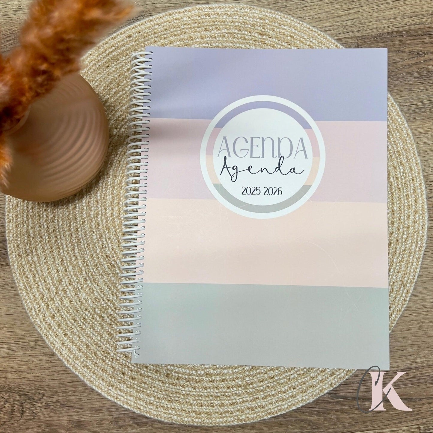 Agenda Planificateur Enseignant 2025-2026 | Pastel Signature - Créations KingA+